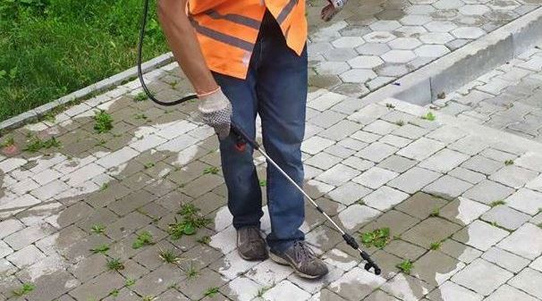 В Ямниці два дні обприскуватимуть тротуари і зупинки від бур’янів — просять бути обережними