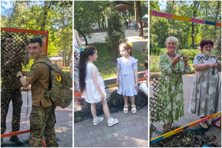 Маскувальні феї кличуть франківців плести сітки: волонтерів бракує, а черга від військових — уже на два місяці (ФОТО)